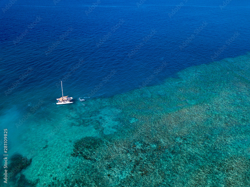 Sailing boat in the Ocean Sailing boat in the Ocean