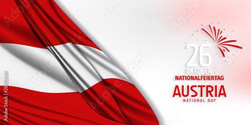 Austria Independence Day (Österreich Nationalfeiertag). October 26, Independence day of Austria vector. Austria national day.