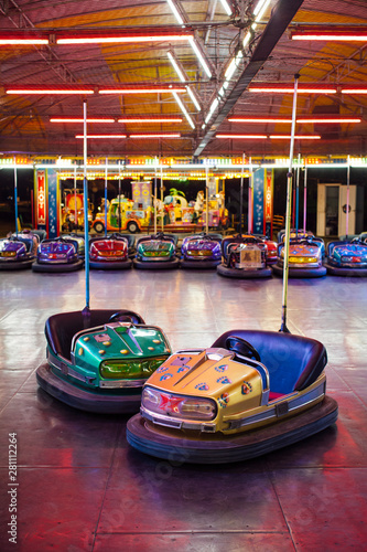 Amusement park bumper cars