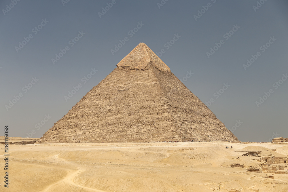 Pyramid of Khafre in Giza Pyramid Complex, Cairo, Egypt Pyramid of Khafre in Giza Pyramid Complex, Cairo, Egypt