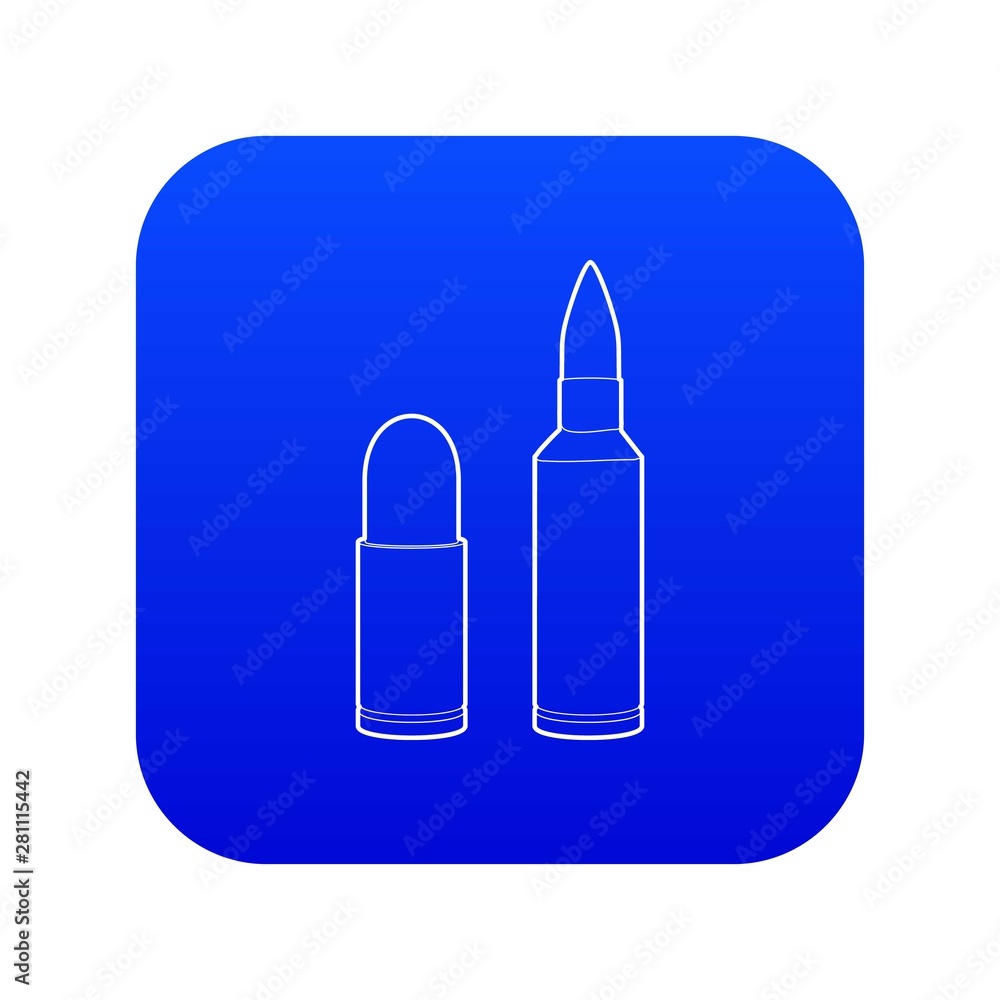 Cartridge icon blue vector isolated on white background Cartridge icon blue vector isolated on white background