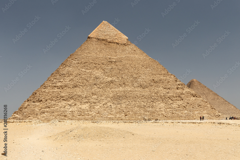 Pyramid of Khafre in Giza Pyramid Complex, Cairo, Egypt Pyramid of Khafre in Giza Pyramid Complex, Cairo, Egypt