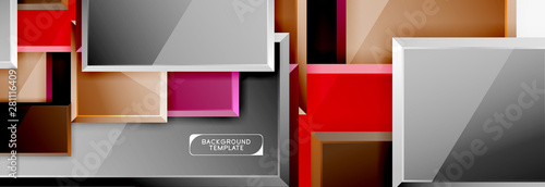 Minimal square banner abstract background