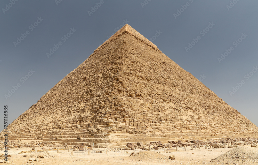 Pyramid of Khafre in Giza Pyramid Complex, Cairo, Egypt Pyramid of Khafre in Giza Pyramid Complex, Cairo, Egypt