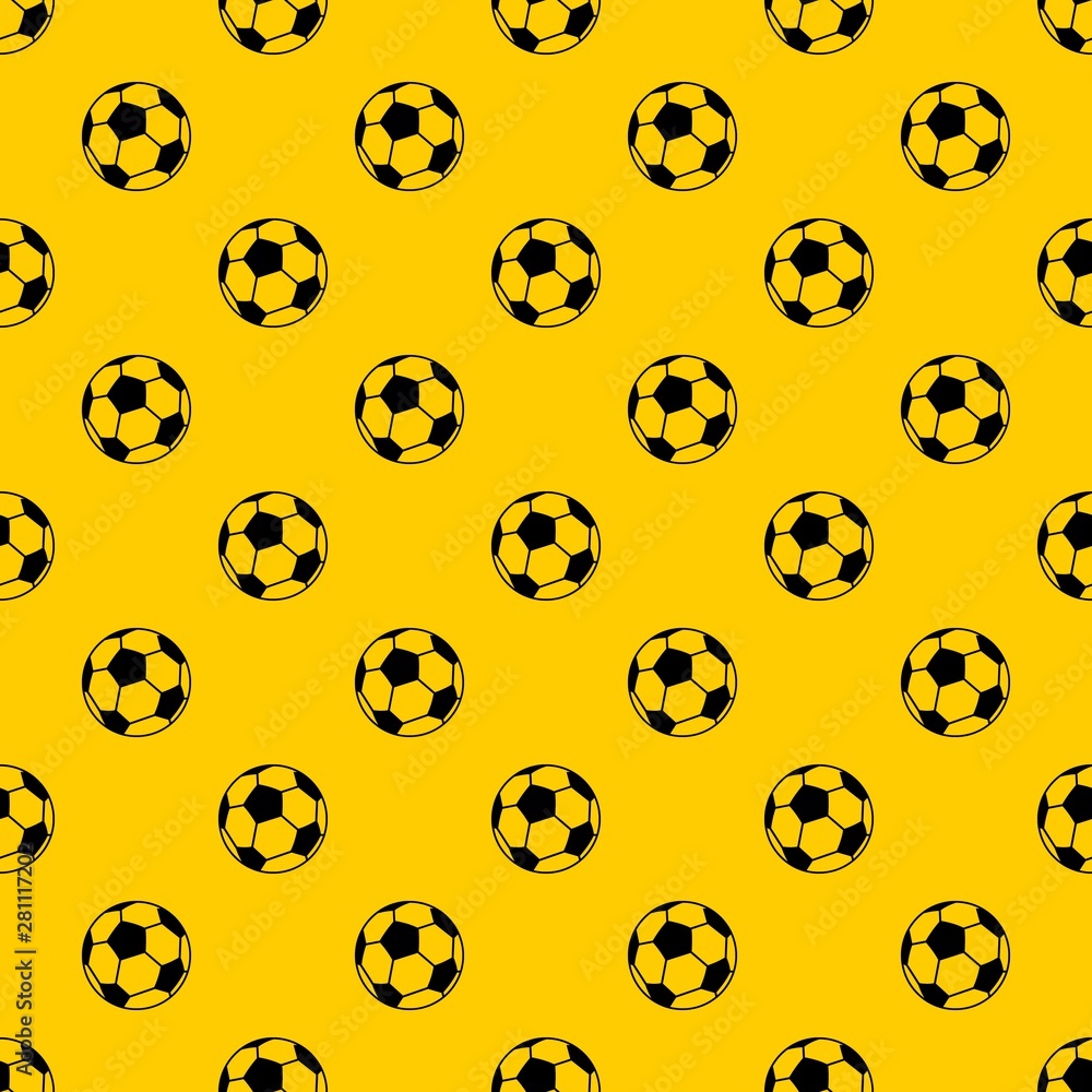 Soccer ball pattern seamless vector repeat geometric yellow for any design Soccer ball pattern seamless vector repeat geometric yellow for any design