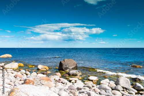 Beautiful coast at the east side of Sweden at the gulf of Bothnia on the peninsula of Hornslandet