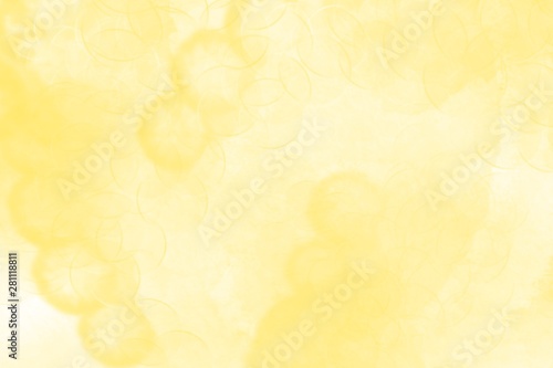 lemonade yellow hand drawn watercolor blurred liquid bubble background pattern with gradients circle elements 
