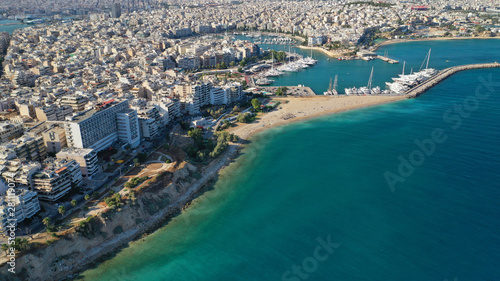 Aerial drone photo of famous Marina and port of Zea in the heart of Piraeus, Attica, Greece © aerial-drone
