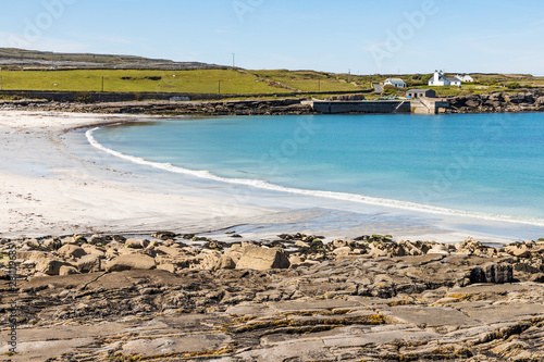 Old pier in Kilmurvey Beach in Inishmore