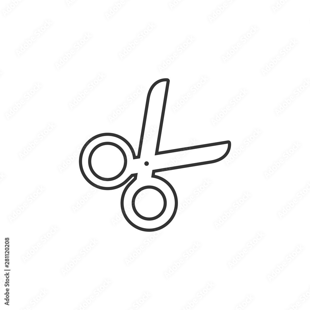 Scissors vector icon. Scissors vector icon illustration Scissors vector icon. Scissors vector icon illustration