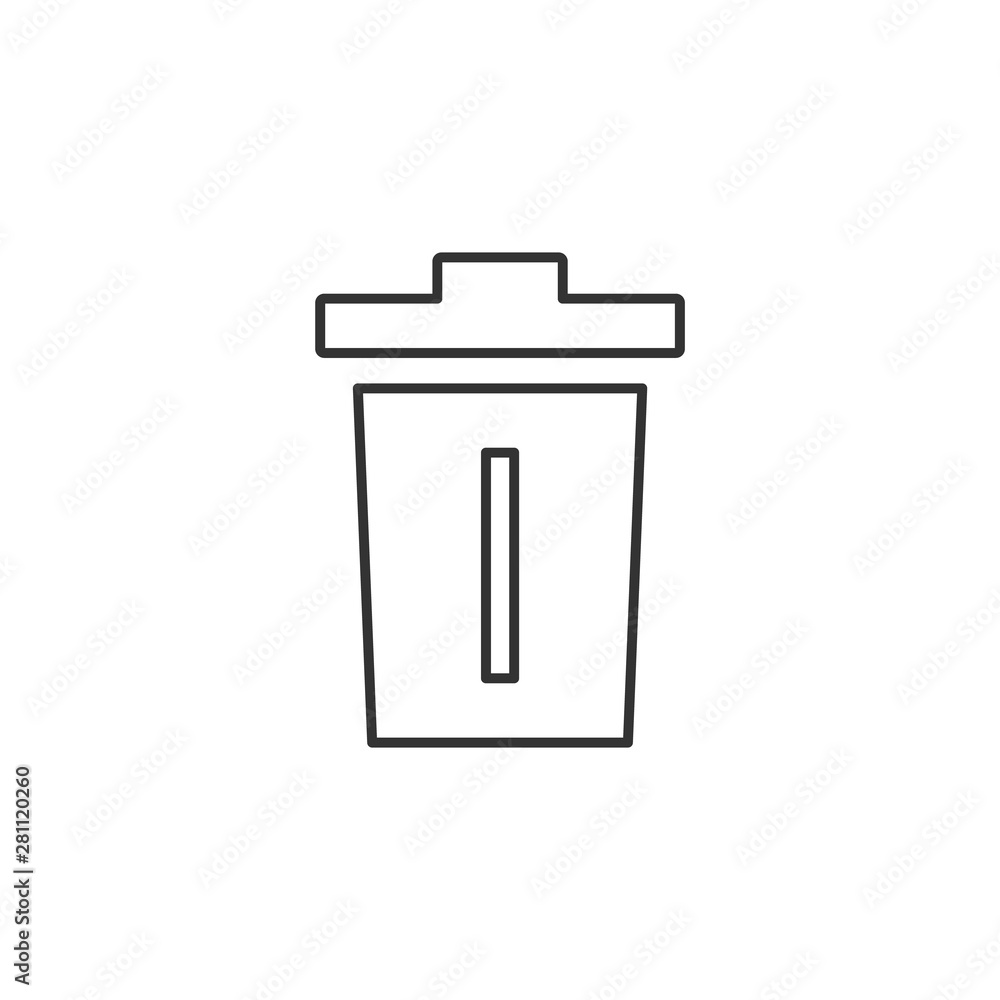 Trash box vector icon. Trash box vector illustration Trash box vector icon. Trash box vector illustration