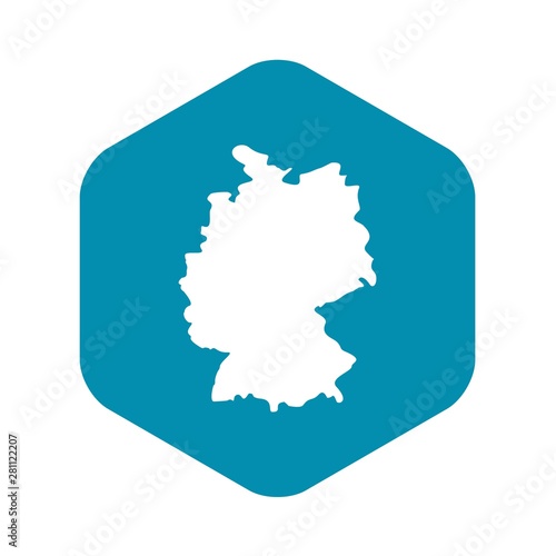 Map of Germany icon. Simple illustration of map of Germany vector icon for web