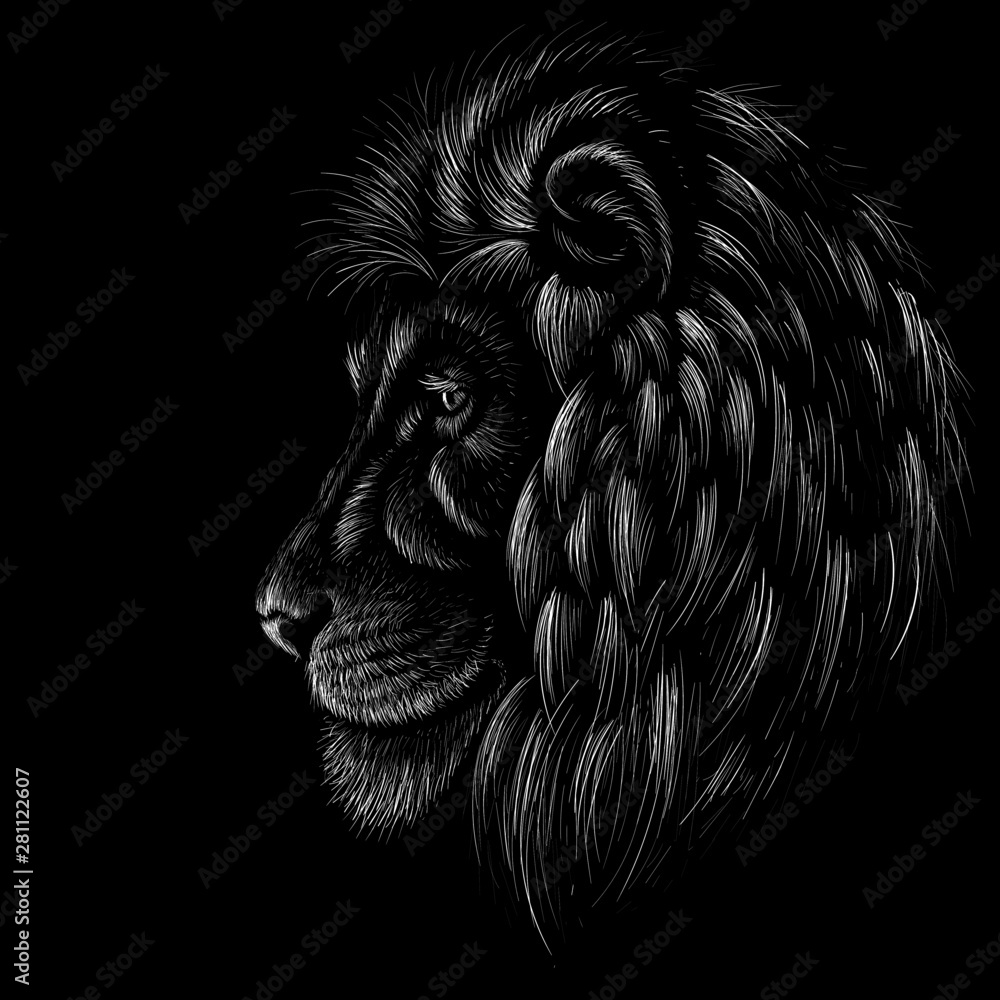 Lions - Sport Team Logo Template. Lion Head on the Shield. T-shirt Graphic,  Badge, Emblem, Sticker Stock Vector - Illustration of leadership, athletic:  80662571