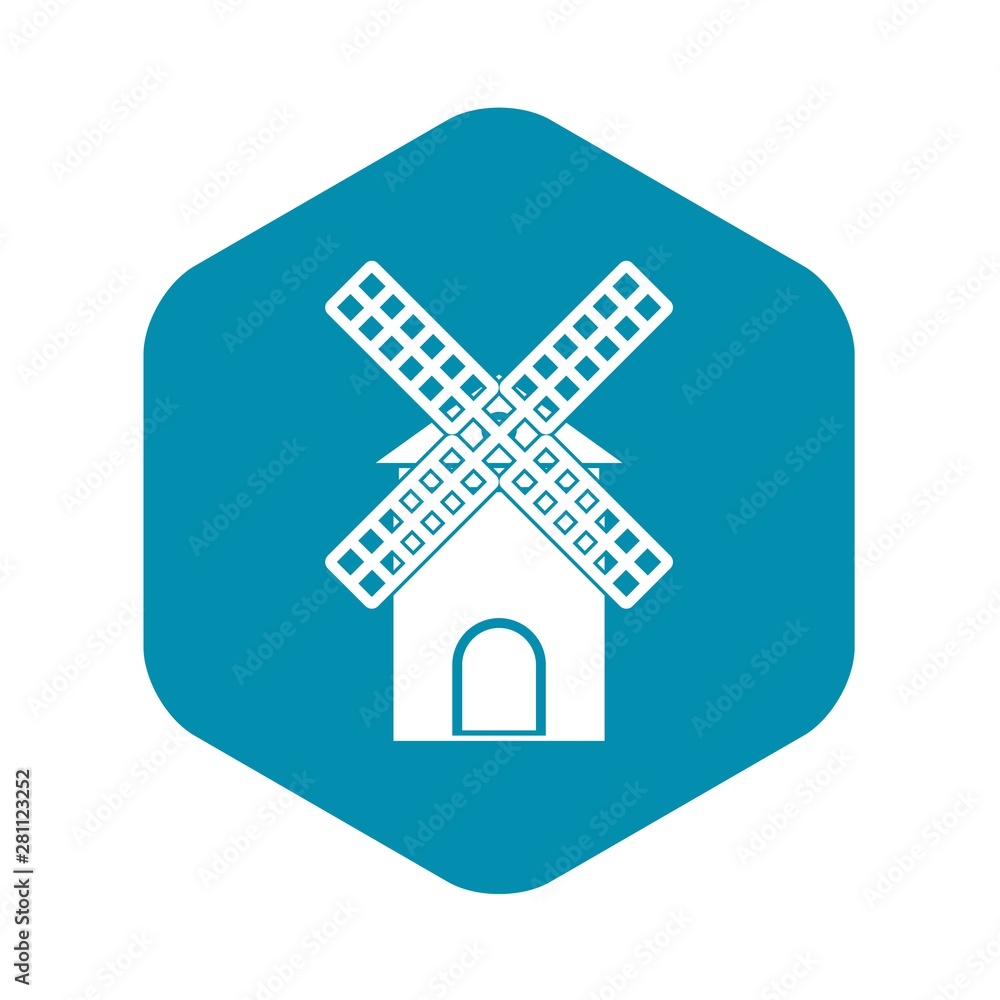 Mill icon. Simple illustration of mill vector icon for web