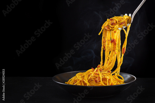 Fotografía Italian food. Pasta Carbonara.