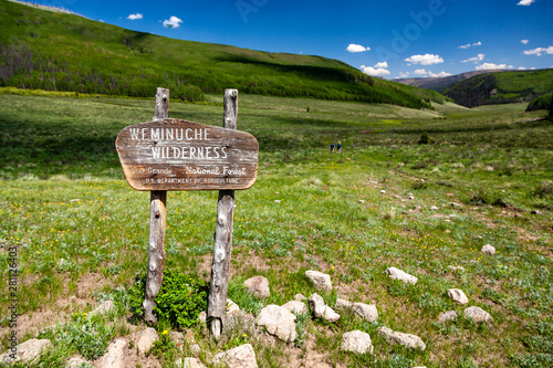 Weminuche Wilderness Area Sign photo