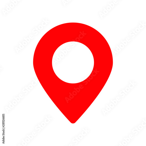 Free Download Red maps pin. Location map icon. Location pin. Pin icon vector. - GFXLoad