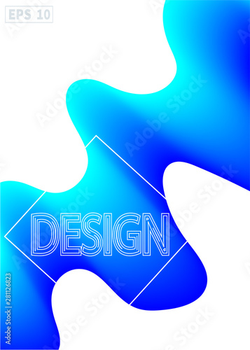 Blue bright pattern, Liquid background color design.