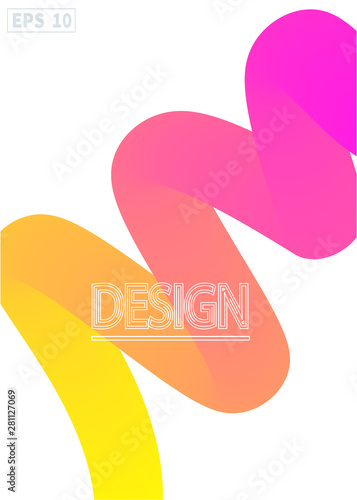 Pink yellow bright pattern, Liquid background color design.