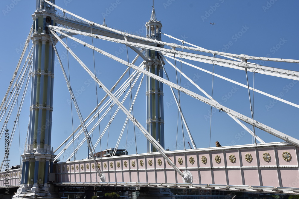 Albert Bridge during the day, London, UK