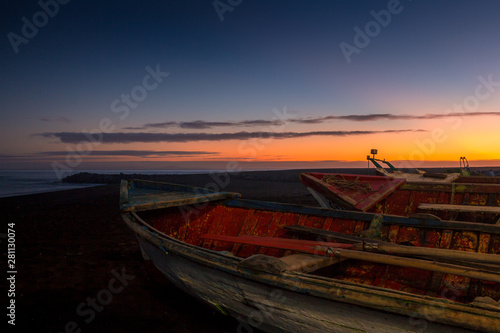 Botes al atardecer