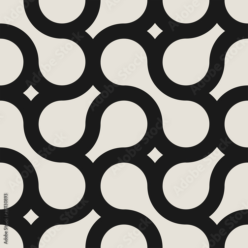 Seamless weave geometric pattern with creative shapes. Vector endless background. Modern repetitive design