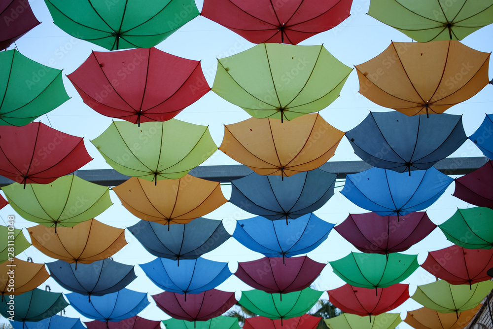 Obraz premium abstract background with umbrellas