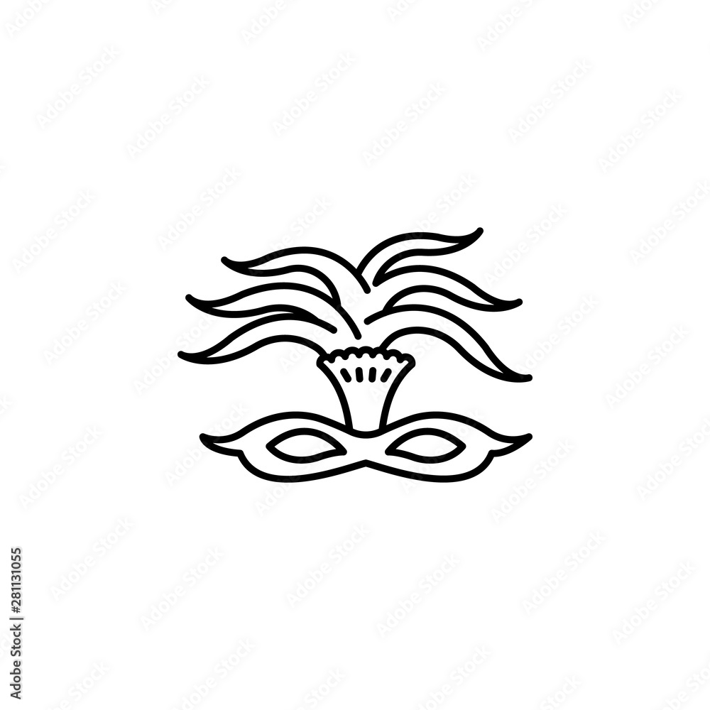 Obraz premium Mask, brazilian carnival icon. Element of Brazilian carnival icon