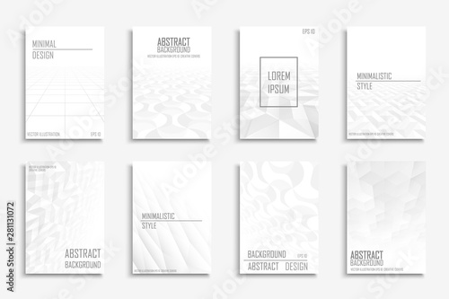 Collection of vector abstract contemporary templates, covers, placards, brochures, banners, flyers, backgrounds.