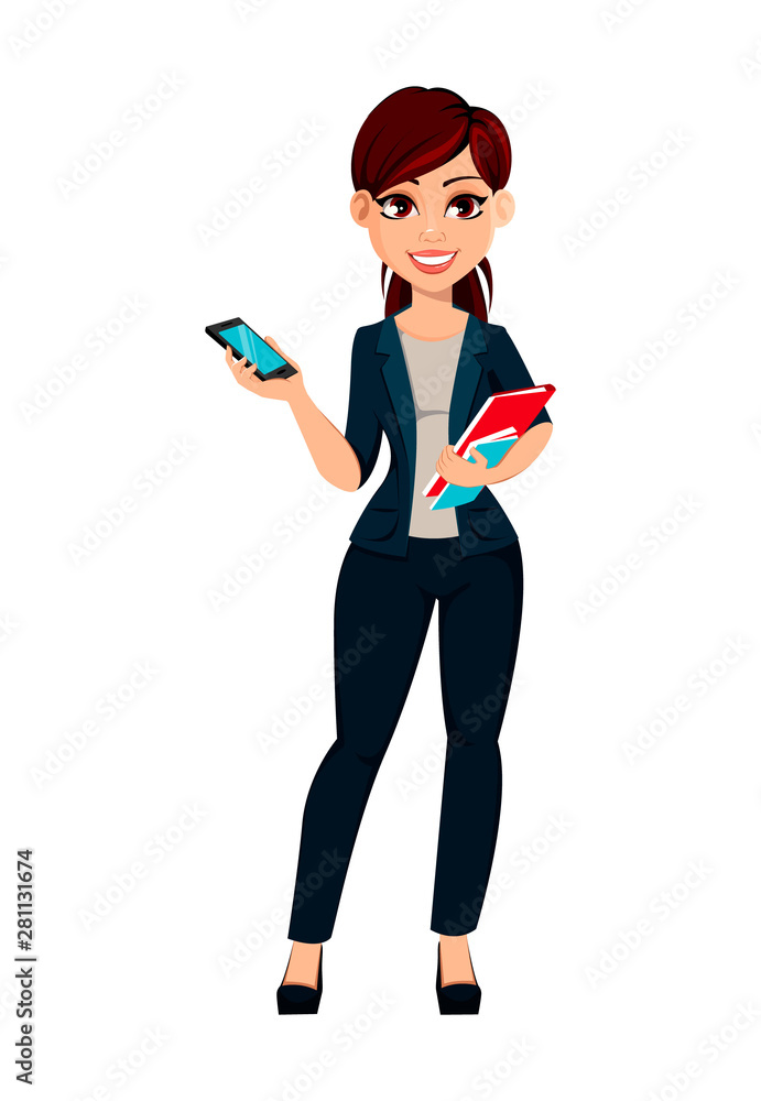 Young beautiful business woman