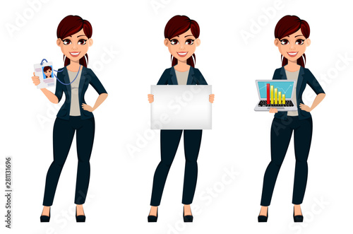Young beautiful business woman
