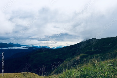 Cloudy mountain panorama