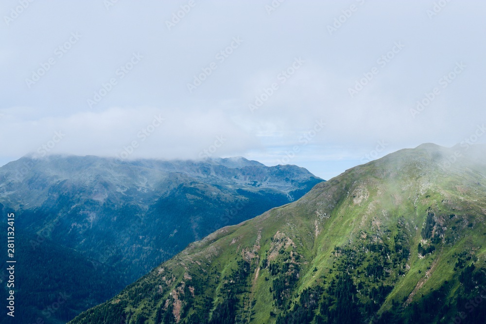 Cloudy mountain panorama
