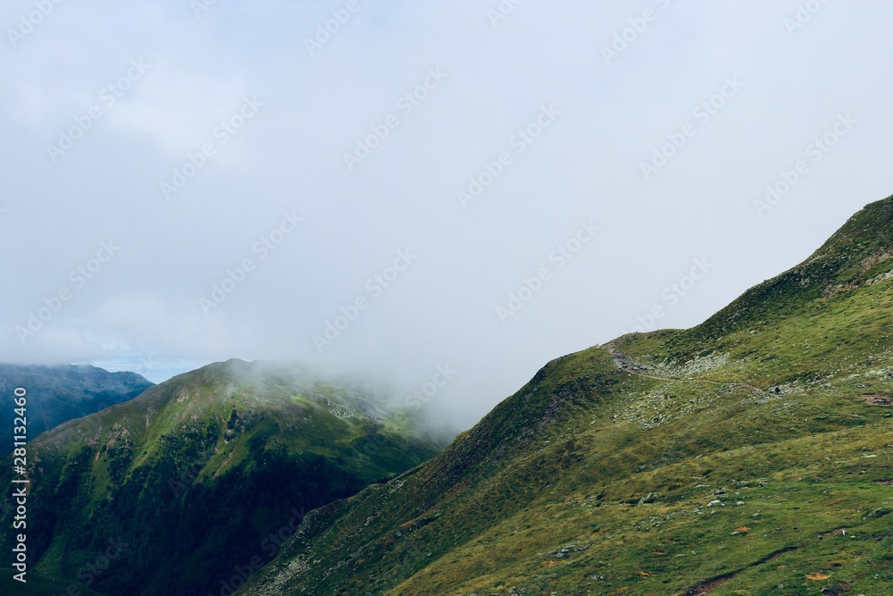 Cloudy mountain panorama