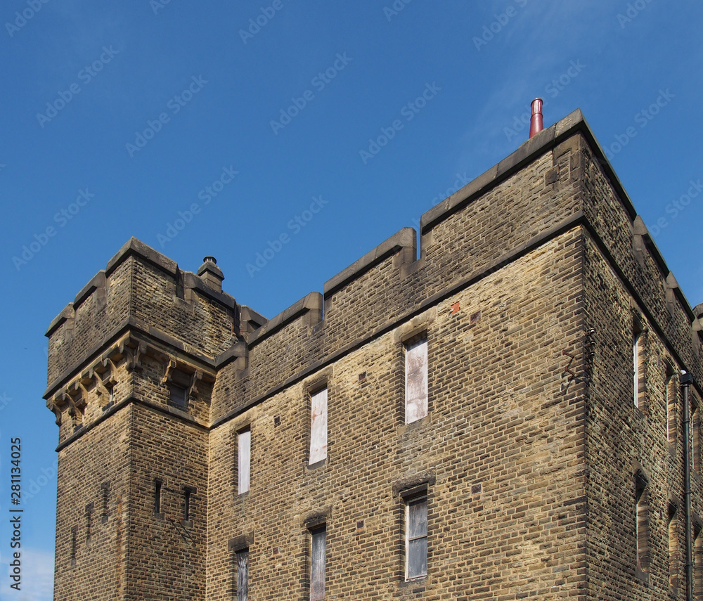 abandoned victorian british institutional building typical of 19th century military and prison architecture formerly the wellesley barracks on gibbet lane in halifax