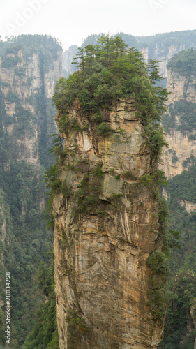Natural quartz sandstone pillar the Avatar Hallelujah Mountain located in the Zhangjiajie National Forest Park, China  © Michaela