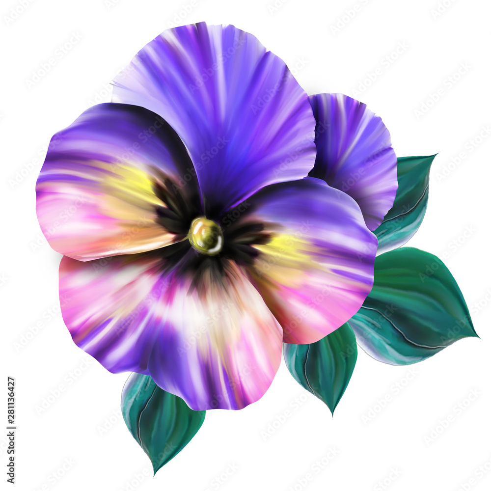 The visual enjoyment of flowers, the leaves and flowers art design The visual enjoyment of flowers, the leaves and flowers art design