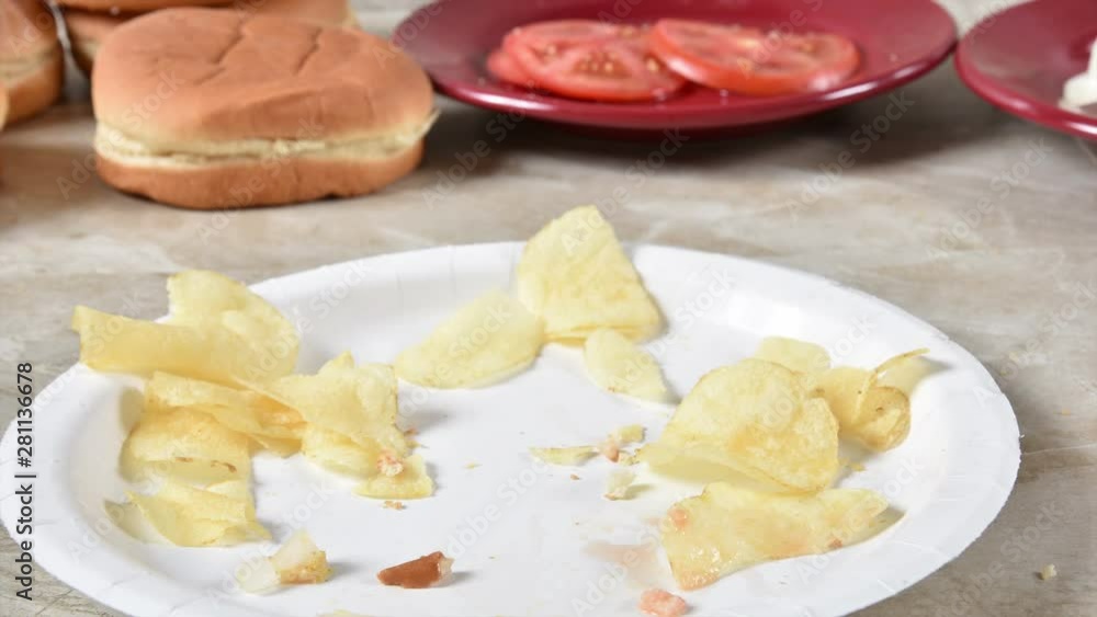 Stop motion animation of a cheeseburger being eaten Stop motion animation of a cheeseburger being eaten