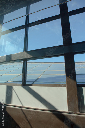 public library of salt lake city windbell glass reflection sunny day glass roof elevator
