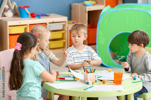 Cute little children drawin...