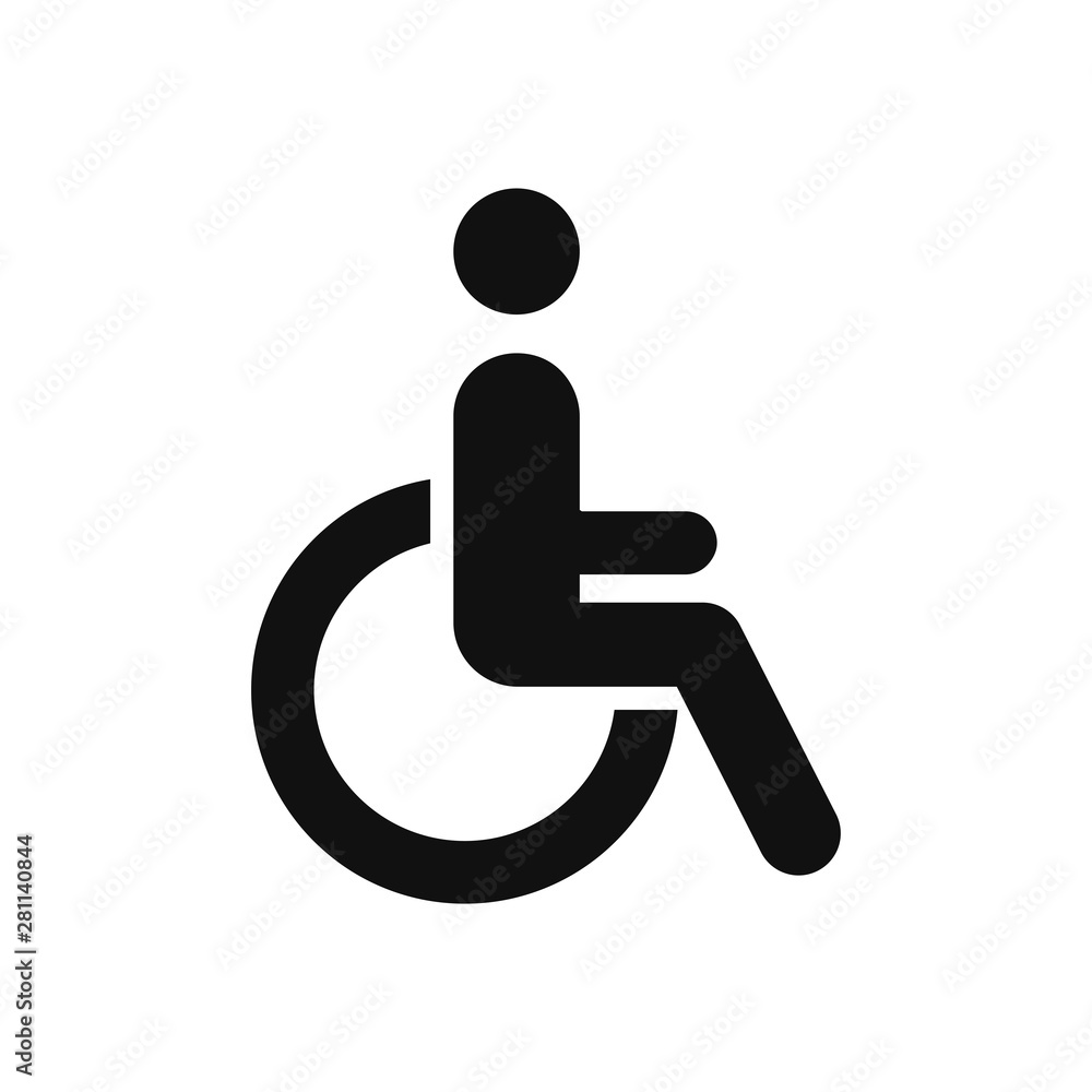 Disabled vector icon in modern design style for web site and mobile app Disabled vector icon in modern design style for web site and mobile app