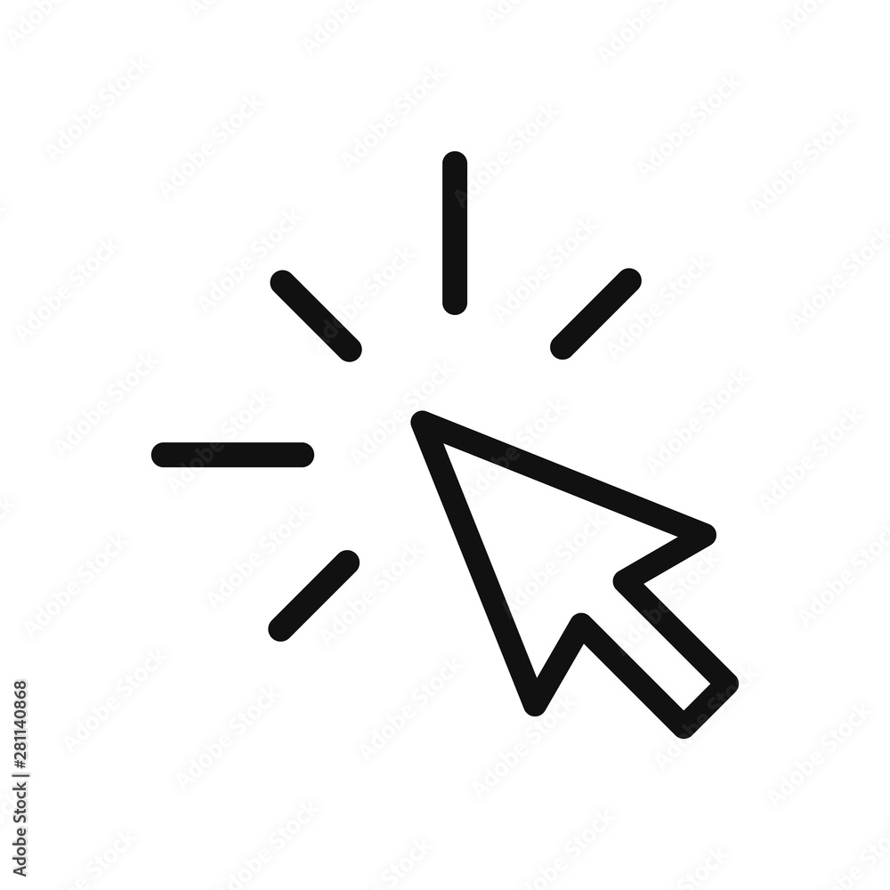 Click vector icon in modern design style for web site and mobile app Click vector icon in modern design style for web site and mobile app
