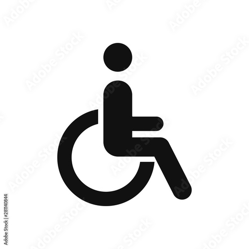 Disabled vector icon in modern design style for web site and mobile app