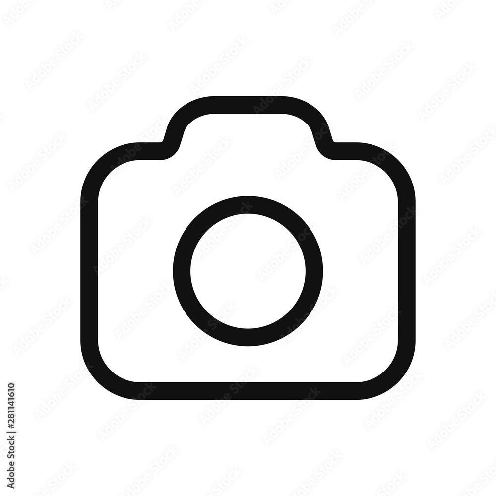 Photo camera vector icon in modern design style for web site and mobile app Photo camera vector icon in modern design style for web site and mobile app