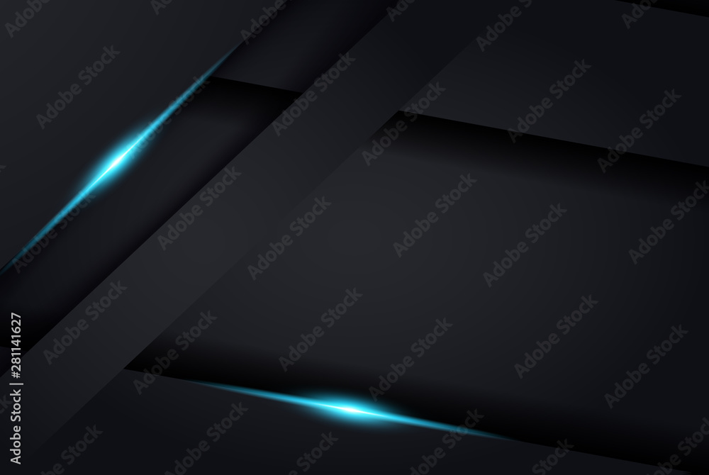 abstract metallic blue black frame layout modern tech design template background