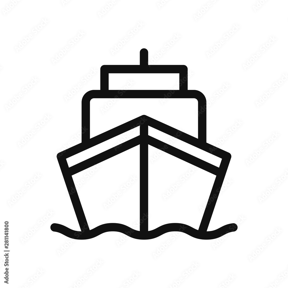 Ship vector icon in modern design style for web site and mobile app Ship vector icon in modern design style for web site and mobile app