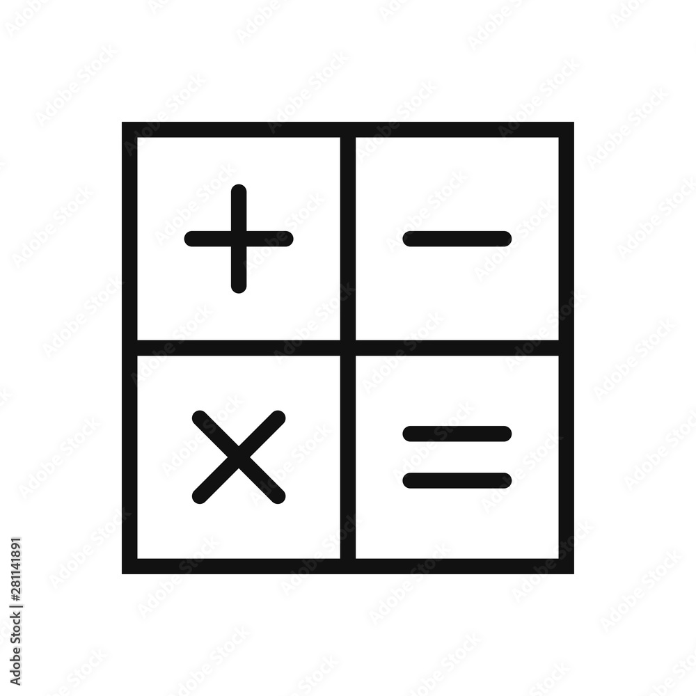 Calculator icon vector. Simple calculator sign in modern design style for web site and mobile app. EPS10 Calculator icon vector. Simple calculator sign in modern design style for web site and mobile app. EPS10
