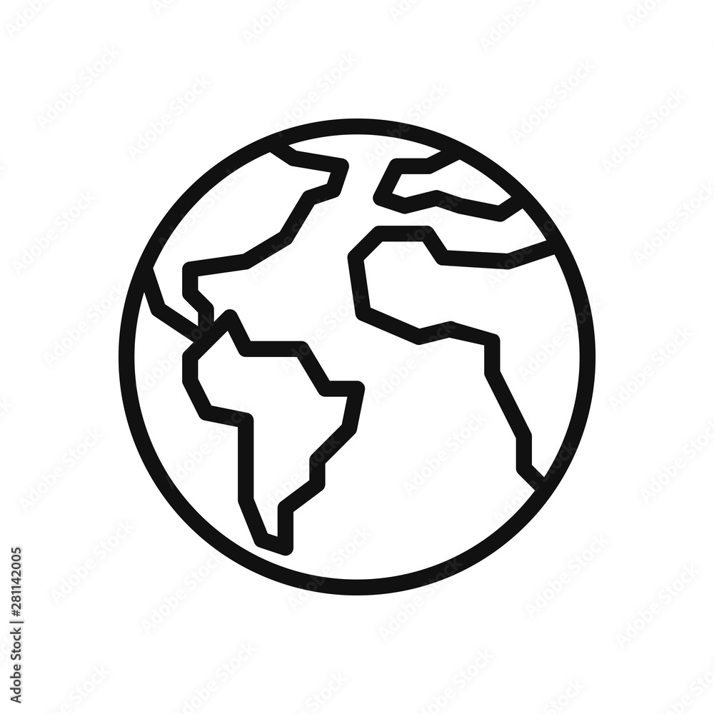 Earth planet icon vector. Simple earth planet sign in modern design style for web site and mobile app. EPS10 Earth planet icon vector. Simple earth planet sign in modern design style for web site and mobile app. EPS10