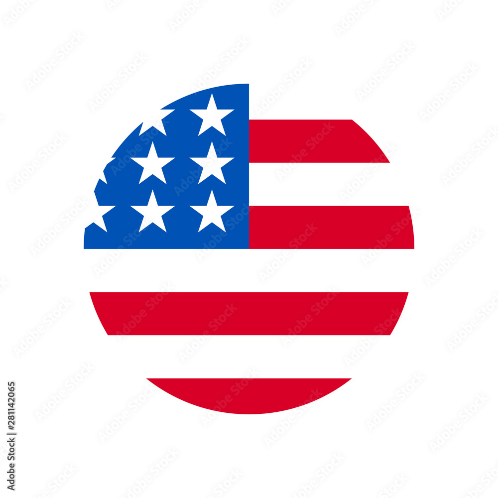 United States flag icon vector. Simple United States flag sign in modern design style for web site and mobile app. EPS10 United States flag icon vector. Simple United States flag sign in modern design style for web site and mobile app. EPS10
