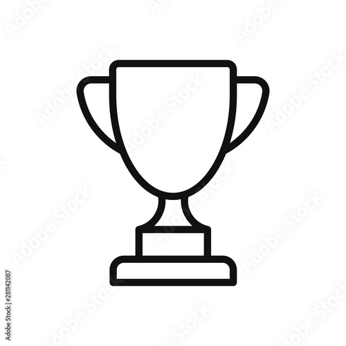 Trophy icon vector. Simple trophy sign in modern design style for web site and mobile app. EPS10
